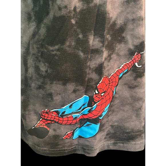Spider-Man: Across The Spider-Verse MARVEL Black Tide Dye T-Shirt Men's Medium‎ - Picture 5 of 6